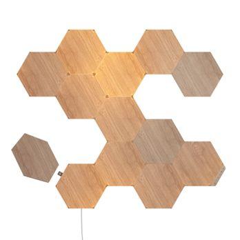 Foto: Nanoleaf Elements Wood Look Hexagons Starter Kit - 13 PK